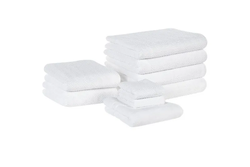 Handduk Mitiaro set om 9 Vit - Vit — Vit