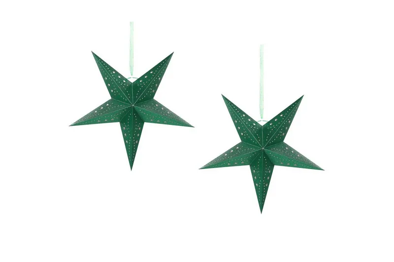 Hängande dekorationer Motti set om 2 Grön, 45x18x45 cm - Grön, 45x18x45 cm — Grön, 45x18x45 cm
