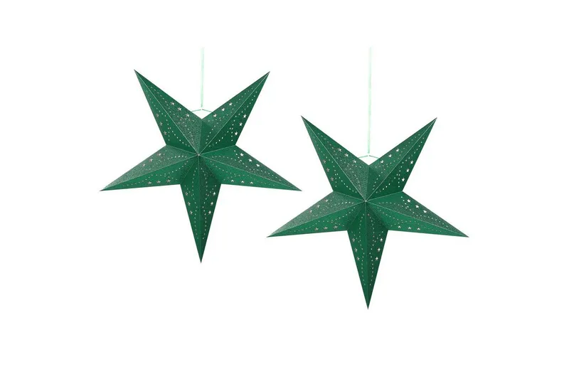 Hängande dekorationer Motti set om 2 Grön, 60x18x60 cm - Grön, 60x18x60 cm — Grön, 60x18x60 cm