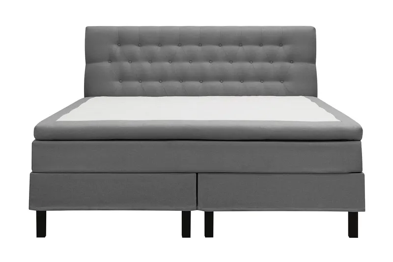 Hilton Komplett Sängpaket 180x200 cm Kontinentalsäng med diamant sänggavel - Grå — Bedly