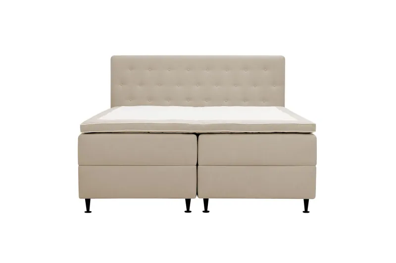 Hilton Plus Komplett Sängpaket med Förvaring 160x200 cm - Beige — Bedly