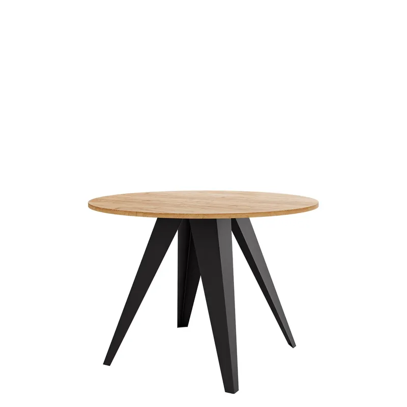 Hoban Matbord rund förlängningsbart 100-138 cm - Svart, natur — Svart, natur