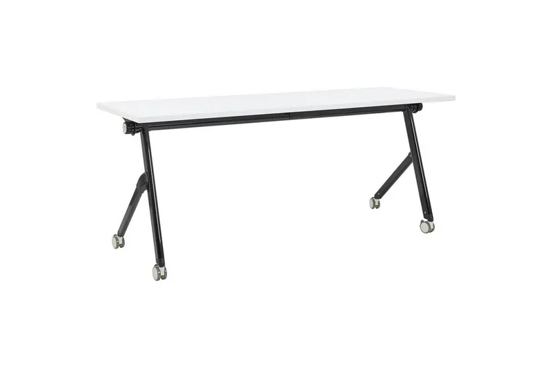 Hopfällbart skrivbord Bendi Vit/Svart, 180x60x75 cm - Vit/Svart, 180x60x75 cm — Vit/Svart, 180x60x75 cm
