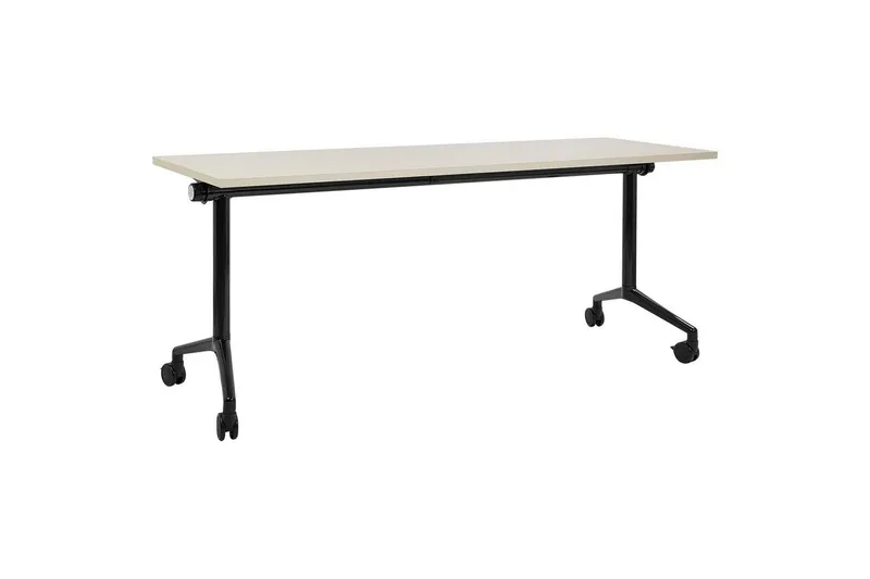 Hopfällbart skrivbord Cavi Ljus trä/svart, 180x60x75 cm - Ljus trä/svart, 180x60x75 cm — Ljus trä/svart, 180x60x75 cm