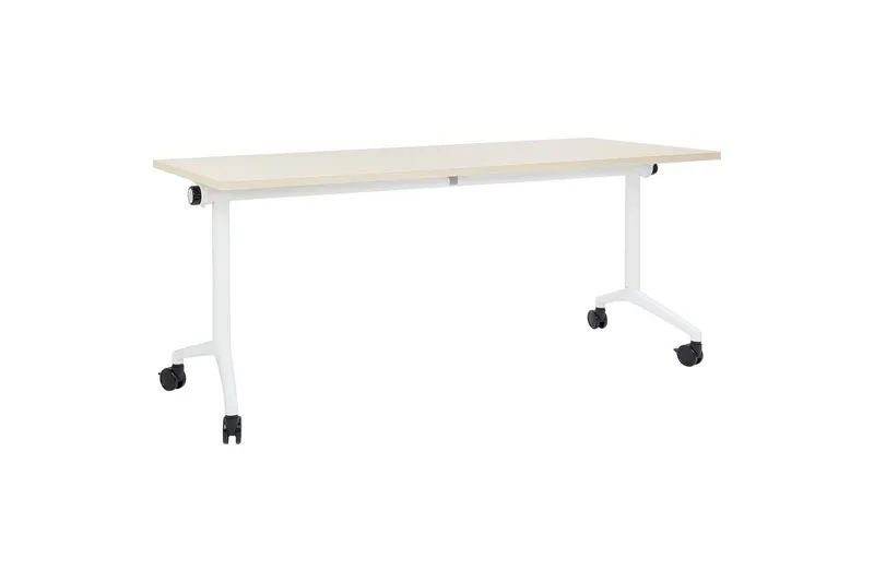 Hopfällbart skrivbord Cavi Ljus trä/vit, 180x60x75 cm - Ljus trä/vit, 180x60x75 cm — Ljus trä/vit, 180x60x75 cm
