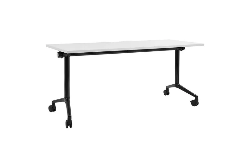 Hopfällbart skrivbord Cavi Vit/Svart, 160x60x75 cm - Vit/Svart, 160x60x75 cm — Vit/Svart, 160x60x75 cm