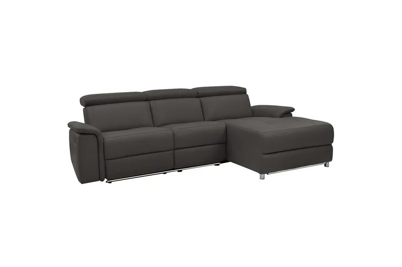 Hörnsoffa 3-sits Pareli Brun, PU, Höger elektrisk vilstol - Brun, PU, Höger elektrisk vilstol — Loft24