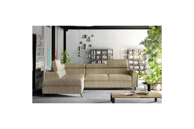Hörnsoffa Eltap Kairos 265x200x92 cm - Berlin 03, Beige, Vänster — Berlin 03, Beige, Vänster