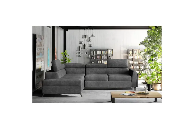Hörnsoffa Eltap Kairos 265x200x92 cm - Dora 95, Mörkgrå, Vänster — Dora 95, Mörkgrå, Vänster