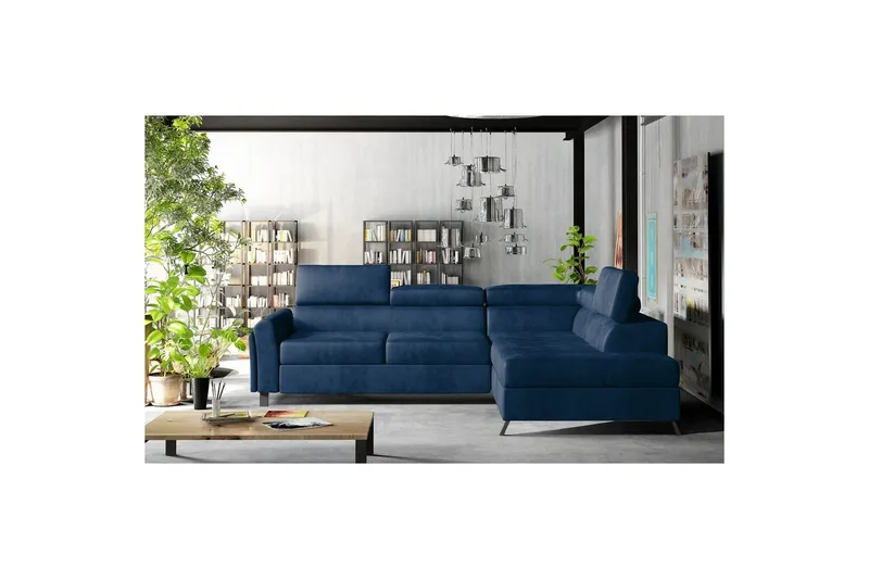 Hörnsoffa Eltap Kairos 265x200x92 cm - Monolit 77, Blå, Höger — Monolit 77, Blå, Höger