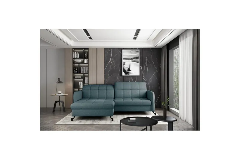Hörnsoffa Eltap Lorelle 225x160x105 cm - Grande 75, Grön, Vänster — Grande 75, Grön, Vänster