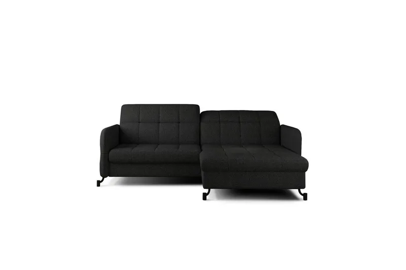 Hörnsoffa Eltap Lorelle 225x160x105 cm - Inari 100, Svart, Höger — Inari 100, Svart, Höger
