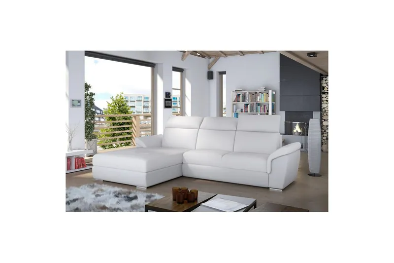 Hörnsoffa Eltap Trevisco 272x216x100 cm - Soft 17, Vit, Vänster — Soft 17, Vit, Vänster