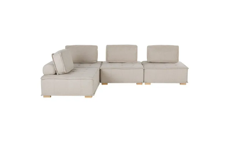 Hörnsoffa Tibro Beige/ljust trä - Beige/ljust trä — Beige/ljust trä
