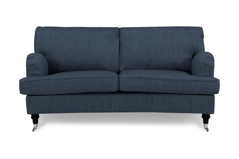 Howard Classic 2-sits Svängd Tygsoffa - Blå — Bloomington