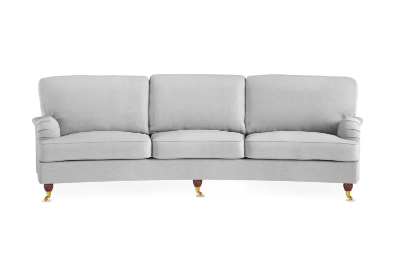 Howard Lyx 4-sits Svängd Tygsoffa - Ljusgrå (Art.nr 1481260) — Bloomington