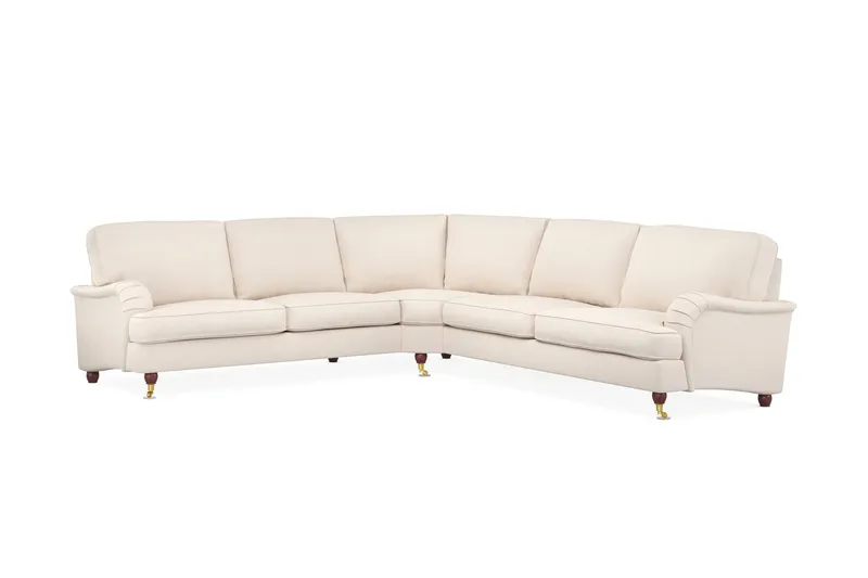 Howard Lyx 6-sits Vänstervänd L-formad Hörnsoffa i Manchester - Beige — Bloomington