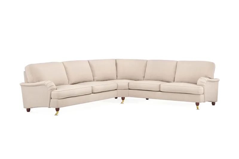 Howard Lyx 6-sits Vänstervänd L-formad Hörnsoffa i Tyg - Beige — Bloomington
