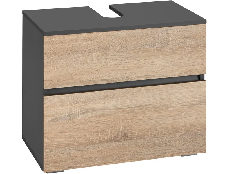 Hudnall Tvättställsskåp 60x35 cm - Antracit/Natur — Antracit/Natur