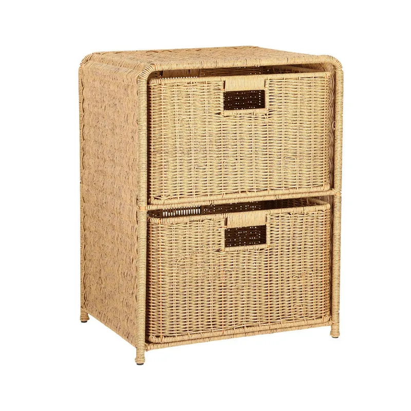 Hylla med 2 korgar Basile 40x30x53 cm Natur - Brun — Brun