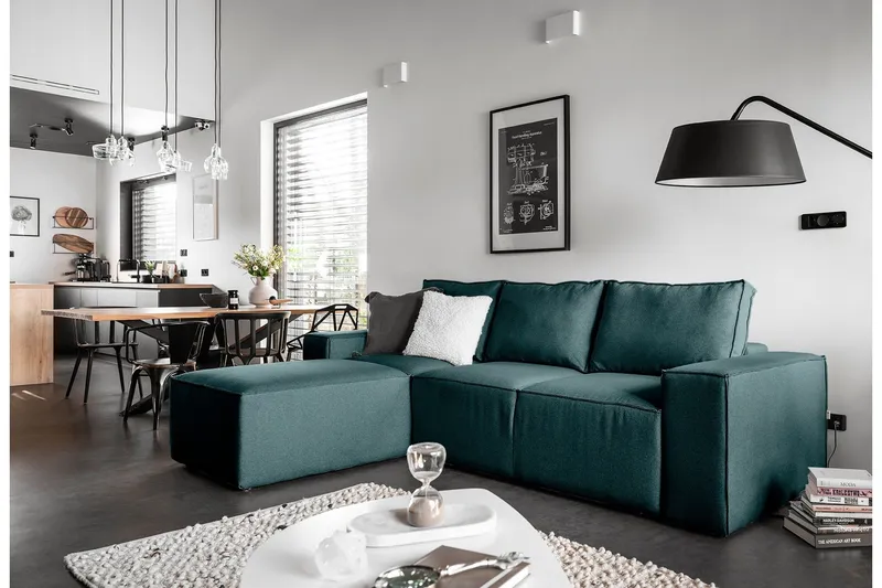 Kamli Bäddsoffa m. Divan med Förvaring - Blå (Art.nr 1581027) — Blå
