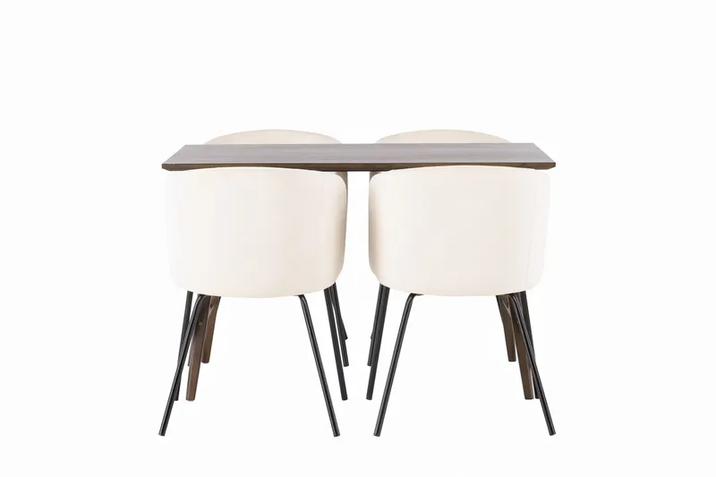 Kaseidon Matgrupp 120 cm Rektangulär med 4 Berit stolar - Beige — Venture Home