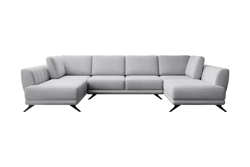 Katun Bäddsoffa Dubbelschäslong - Vit/Ljusgrå — Vit/Ljusgrå