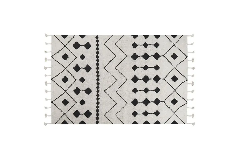 Khemisset Bomullsmatta 140x200 cm - Svart/Vit — Svart/Vit