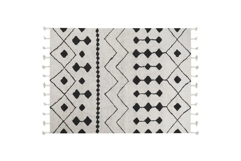 Khemisset Bomullsmatta 160x230 cm - Svart/Vit — Svart/Vit