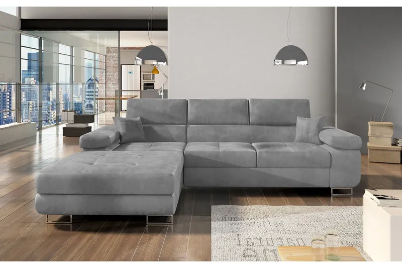 Klinka Bäddsoffa med Divan Vänster - Grå (Art.nr 696246) — Grå