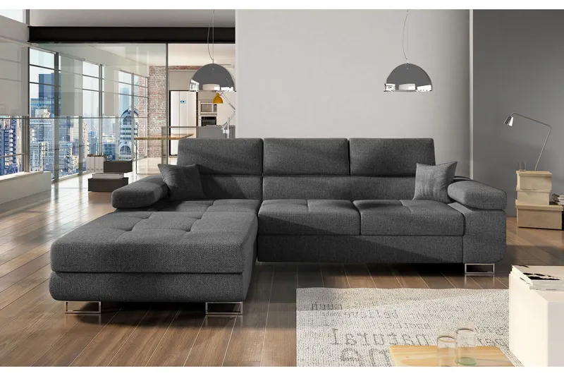 Klinka Bäddsoffa med Divan Vänster - Grå (Art.nr 695923) — Grå