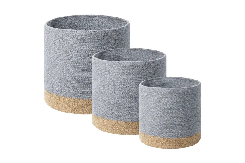 Korg Basima set om 3 Beige, grå - Beige, grå — Beige, grå