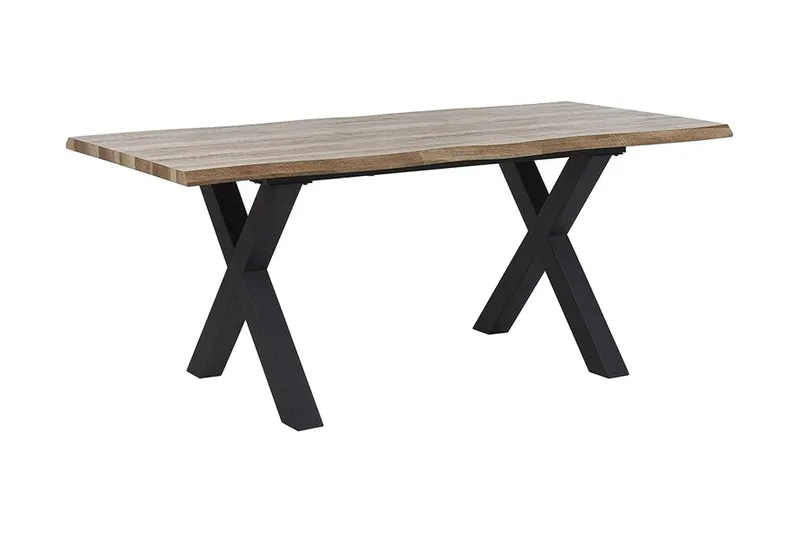 Lawtey Matbord 180 cm Förlängningsbart - Ljus Trä/Svart — Ljus Trä/Svart