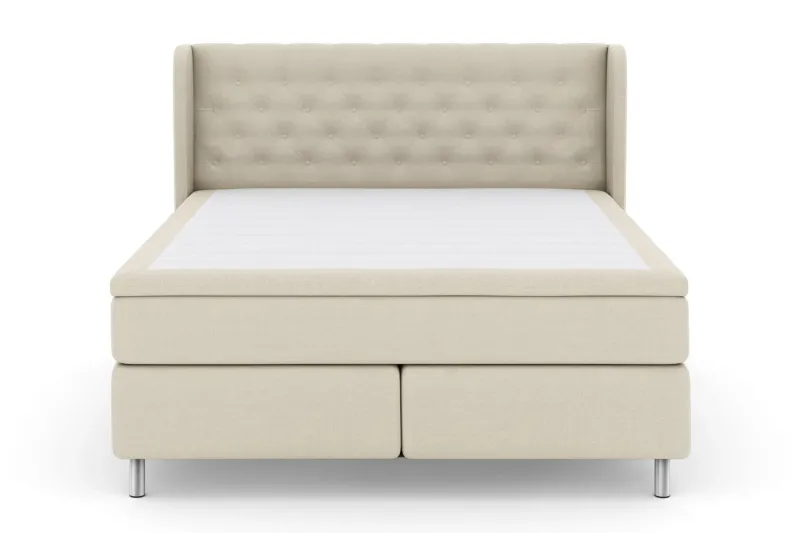 LEXI No 6 Sängpaket 210x210 Fast/Medium Watergel - Beige/Metall (Art.nr 256747) — Beige/Metall