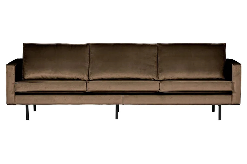 Lissbon 3-sits Sammetssoffa - Taupe — WOOOD