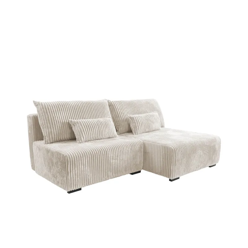 Lorynn 3-sits Bäddsoffa med divan - beige (Art.nr 3433609) — beige