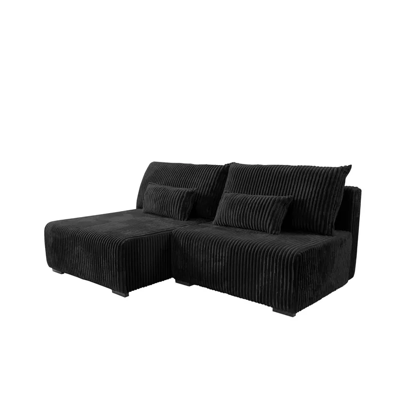 Lorynn 3-sits Bäddsoffa med divan - svart (Art.nr 3433622) — svart