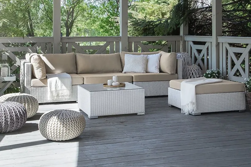 Loungegrupp Utomhus Sano Ii 245 cm - Vit — Vit