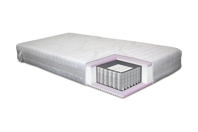 Lowell Resårmadrass 90x200 Fast - Vit (Art.nr 318476) — Bedly