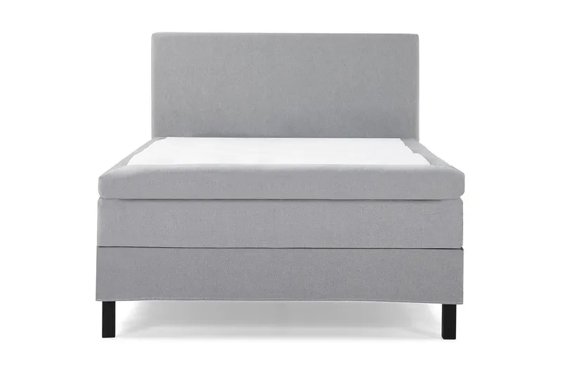Lucky Komplett Sängpaket 120x200 Polyeter Slät Sänggavel - Mellangrå — Bedly