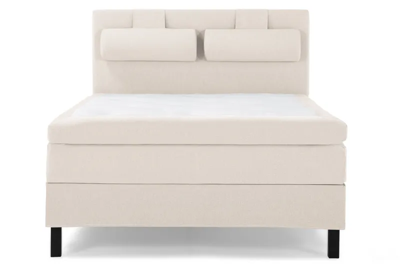 Lucky Komplett Sängpaket 140x200 Latex Slät Sänggavel Na - Nackkudde Stor Beige — Bedly
