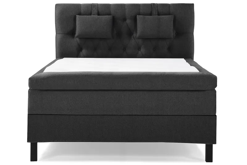 Lucky Komplett Sängpaket 140x200 Polyeter Diamant - Nackkudde Liten Svart/Grå — Bedly