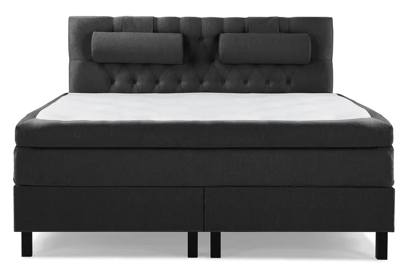 Lucky Komplett Sängpaket 160x200 Polyeter Diamant - Nackkudde Stor Svart/Grå — Bedly