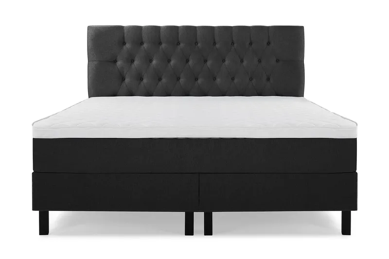 Lucky Komplett Sängpaket 160x200 Skum Diamant - Svart/Grå — Bedly