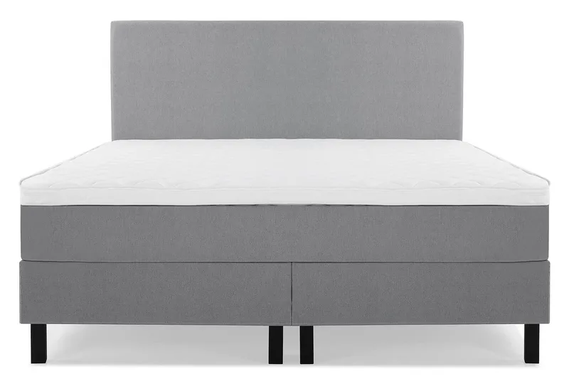 Lucky Komplett Sängpaket 160x200 Skum Slät Sänggavel - Mellangrå — Bedly