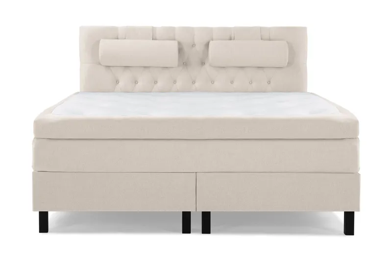 Lucky Komplett Sängpaket 180x200 Memory Slät Sänggavel - Beige (Art.nr 219437) — Bedly