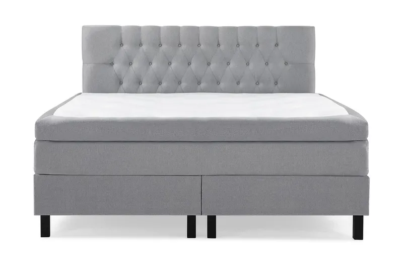 Lucky Komplett Sängpaket 180x200 Polyeter Diamant Sänggavel - Grå (Art.nr 744153) — Bedly