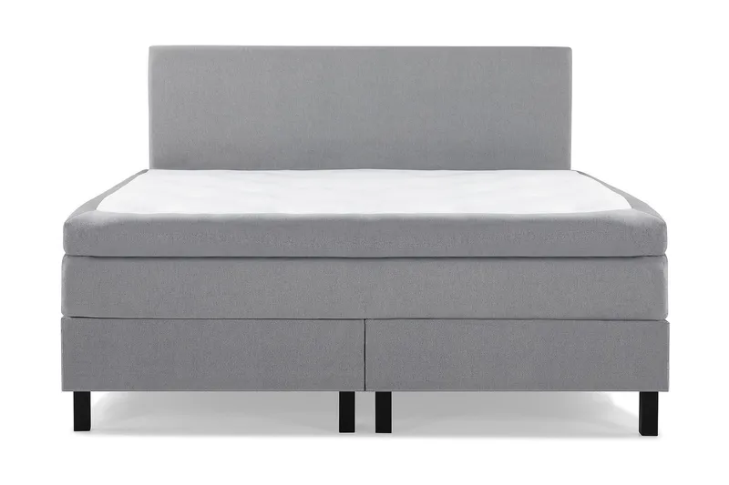 Lucky Komplett Sängpaket 180x200 Polyeter Slät Sänggavel - Mellangrå — Bedly