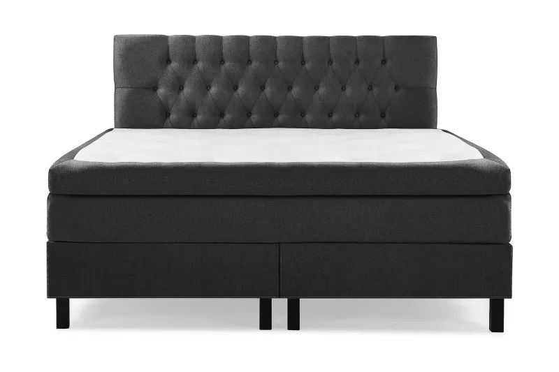 Lucky Kontinentalsäng 160x200Latexmadrass - Svart/Grå — Bedly