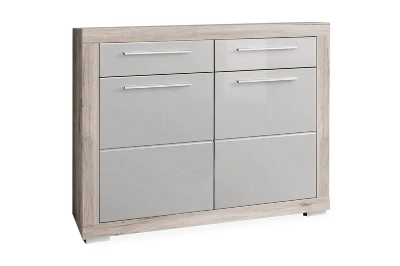 Luovaure Skoskåp 119 cm - Brun/Vit — Brun/Vit